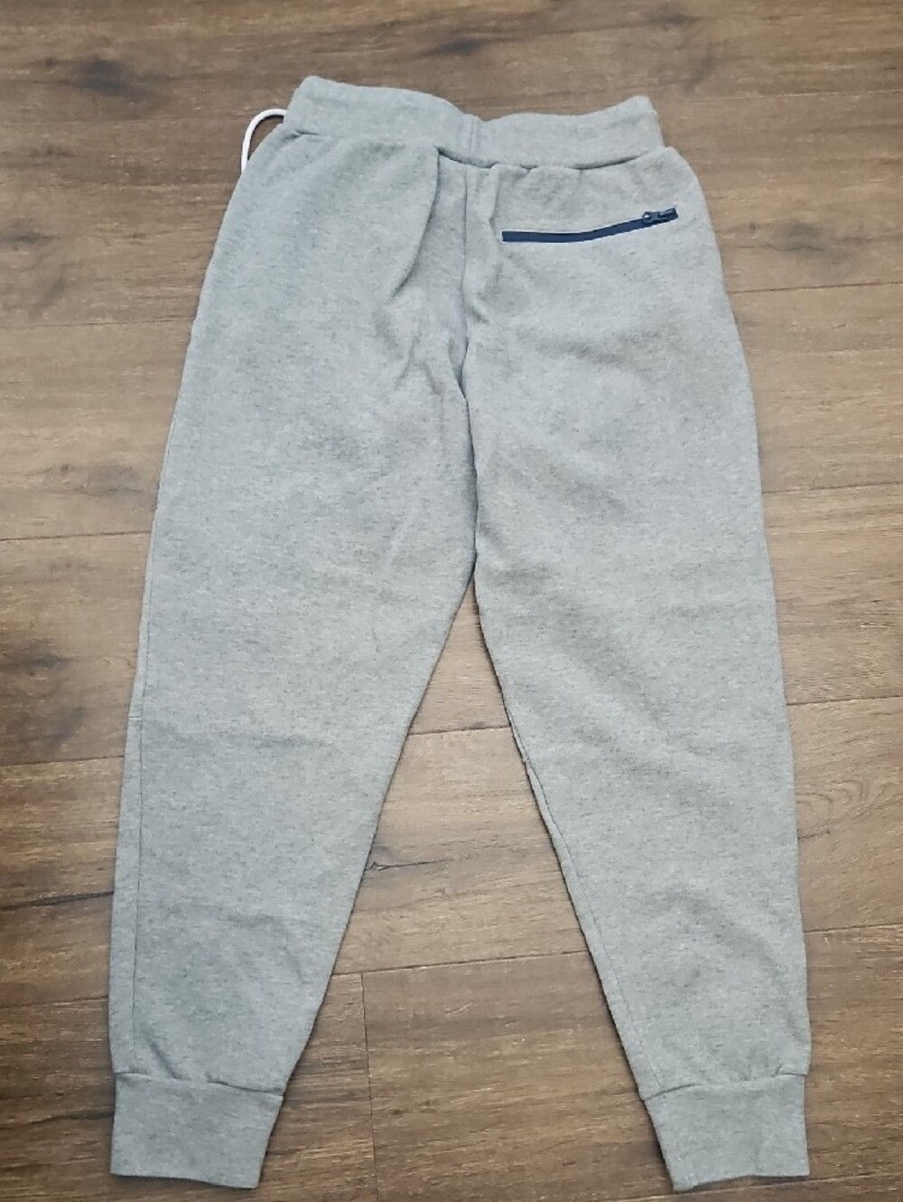 Mens Gray Jogger Sweatpants with Navy Accents - Picture 2 of 3